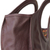 Leather handbag, 'Mahogany Fashion' - Mahogany Leather Handbag with Two Clutches from Brazil