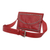Leather waist bag, 'Studded Claret' - Handcrafted Leather Waist Bag in Claret from Brazil