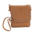 Leather sling, 'Modern Essentials in Caramel' - Caramel Brown Leather Brass Accent Rectangular Sling