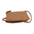 Leather sling, 'Modern Essentials in Caramel' - Caramel Brown Leather Brass Accent Rectangular Sling