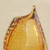 Art glass vase, 'Amber Drop' - Amber-Hued Art Glass Vase from Brazil (image 2b) thumbail