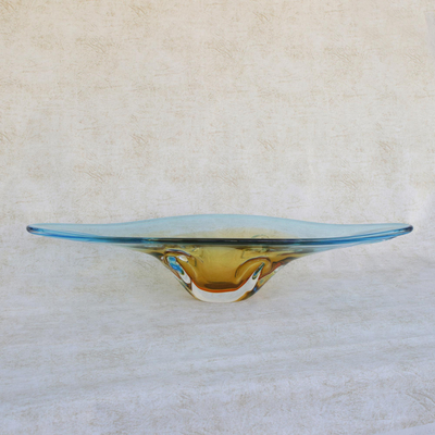 Art glass centerpiece vase, Bending Time