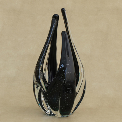Art glass sculpture, Black Points