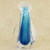 Art glass sculpture, 'Our Lady in Blue' - Abstract Art Glass Sculpture of Mother Mary in Blue (image 2b) thumbail