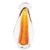 Art glass sculpture, 'Our Lady in Amber' - Abstract Art Glass Sculpture of Mother Mary in Amber
