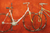 'Any Day, Any Time' (2018) - Signed Impressionist Painting of Bicycles on Orange (2018) thumbail