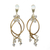 Gold accented quartz dangle earrings, 'Beautiful Chimes' - Gold Accented Quartz and Golden Grass Dangle Earrings (image 2a) thumbail