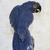 Quartz and amethyst gemstone sculpture, 'Blue Macaw' - Blue Quartz and Amethyst Gemstone Macaw Sculpture (image 2b) thumbail