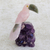 Rose quartz and amethyst gemstone figurine, 'Rosy Toucan' - Rose Quartz and Amethyst Toucan Gemstone Figurine (image 2) thumbail
