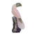 Rose quartz and amethyst gemstone figurine, 'Rosy Toucan' - Rose Quartz and Amethyst Toucan Gemstone Figurine