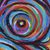 'Solar System III' - Cuadro abstracto colorido con motivo circular de Brasil
