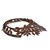 Leather collar necklace, 'Brazilian Foliage in Chestnut' - Leaf Motif Leather Collar Necklace in Chestnut from Brazil (image 2c) thumbail