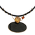 Gold accented agate and citrine pendant necklace, 'Gemstone Oval' - Gold Accented Agate and Citrine Pendant Necklace from Brazil