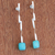 Achat-Tropfenohrringe - Moderne quadratische Achat-Ohrringe aus Brasilien