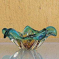 Art glass bowl, 'Artistic Splash'