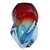 Art glass vase, 'Blue and Red Twist' - Blue and Red Handblown Art Glass Vase from Brazil