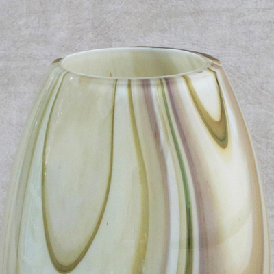Art glass vase, 'Murano Enchantment' - Murano-Style Art Glass Vase Handblown in Brazil