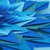 Paper wall art, 'Cool Mandala' - Blue Origami Paper Mandala Wall Art from Brazil