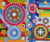 Die Zeit - Buntes Mandala-Motiv Naif-Gemälde aus Brasilien