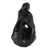 Resin sculpture, 'Black Transformation' - Abstract Fine Art Resin Sculpture in Black from Brazil