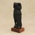 Escultura de resina, 'Peregrino abstracto en negro' - Escultura abstracta de resina de un halcón en negro de Brasil