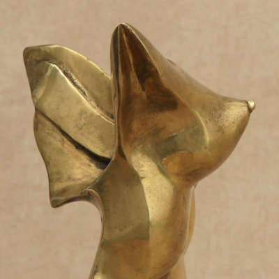 Escultura de bronce, 'Seducción II' - Escultura desnuda de bronce de bellas artes de un cuerpo de mujer de Brasil
