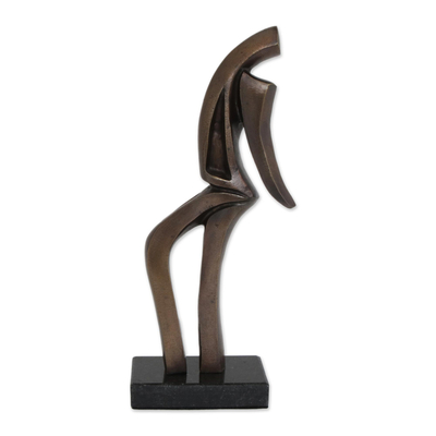 Bronze sculpture, 'Samba II' - Signed Fine Art Sculpture of a Samba Dancer from Brazil
