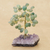 Quartz gemstone tree, 'Verdant Leaves' - Quartz Gemstone Tree with an Amethyst Base from Brazil thumbail