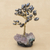 Hematite gemstone tree, 'Gleaming Leaves' - Hematite Gemstone Tree with an Amethyst Base from Brazil