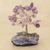 Amethyst gemstone tree, 'Regal Leaves' - Amethyst Gemstone Tree Crafted in Brazil thumbail