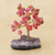 Agate gemstone tree, 'Cute Leaves' - Pink Agate Gemstone Tree with an Amethyst Base from Brazil thumbail