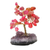 Agate gemstone tree, 'Cute Leaves' - Pink Agate Gemstone Tree with an Amethyst Base from Brazil (image 2a) thumbail