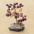 Agate gemstone tree, 'Mystical Leaves' - Agate Gemstone Tree with an Amethyst Base from Brazil thumbail