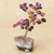 Agate gemstone tree, 'Mystical Leaves' - Agate Gemstone Tree with an Amethyst Base from Brazil (image 2b) thumbail