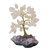 Rosenquarz-Edelsteinbaum, 'Sweet Leaves', 'Sweet Leaves - Rosenquarz-Edelsteinbaum auf Amethystbasis aus Brasilien