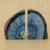 Agate bookends, 'Blue Crystal' - Blue Agate Geode Bookends Crafted in Brazil (image 2b) thumbail