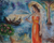 'Dream in Venice' - Signed Impressionist Painting of a Woman in Venice thumbail