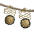 Gold plated golden grass drop earrings, 'Winding Journey in Black' - Gold Plated Golden Grass Earrings with Black Glass Beads