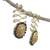 Gold plated golden grass drop earrings, 'Winding Journey in Black' - Gold Plated Golden Grass Earrings with Black Glass Beads (image 2d) thumbail