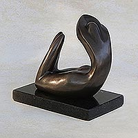 Bronze sculpture, 'Sensual Woman III' - Modern Sensual Bronze Sculpture of a Woman from Brazil