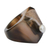 Agate cocktail ring, 'Rugged Bounty' - Brown-Grey Agate with Cultured Pearl Accent Cocktail Ring