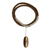 Anhänger-Halskette aus Citrin und Holz, 'Natural Intrigue', 'Natural Intrigue - Citrin- und Holzanhänger mit Sterlingsilberkordel-Halskette