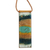 Glass and leather pendant necklace, 'Layers of Ocean' - Blue and Brown Glass and Leather Pendant Necklace (image 2d) thumbail