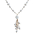 Gold-plated cultured pearl pendant necklace, 'Multitude Glow' - Cultured Pearl Link-Style Pendant Necklace from Brazil (image 2a) thumbail