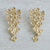 Gold plated brass drop earrings, 'Lively Bouquet' - Floral Gold Plated Brass Drop Earrings from Brazil