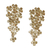Pendientes colgantes de latón chapado en oro, 'Lively Bouquet' - Pendientes colgantes de latón chapados en oro floral de Brasil