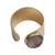 Gold-plated smoky quartz wrap ring, 'Glittering Magnitude' - Gold Plated Smoky Quartz Wrap Ring from Brazil (image 2a) thumbail