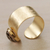 Gold-plated smoky quartz wrap ring, 'Glittering Magnitude' - Gold Plated Smoky Quartz Wrap Ring from Brazil (image 2c) thumbail