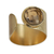 Gold-plated smoky quartz wrap ring, 'Glittering Magnitude' - Gold Plated Smoky Quartz Wrap Ring from Brazil (image 2e) thumbail