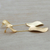 Gold plated brass dangle earrings, 'Fascinating Moons' - Circular Gold Plated Brass Dangle Earrings from Brazil (image 2c) thumbail